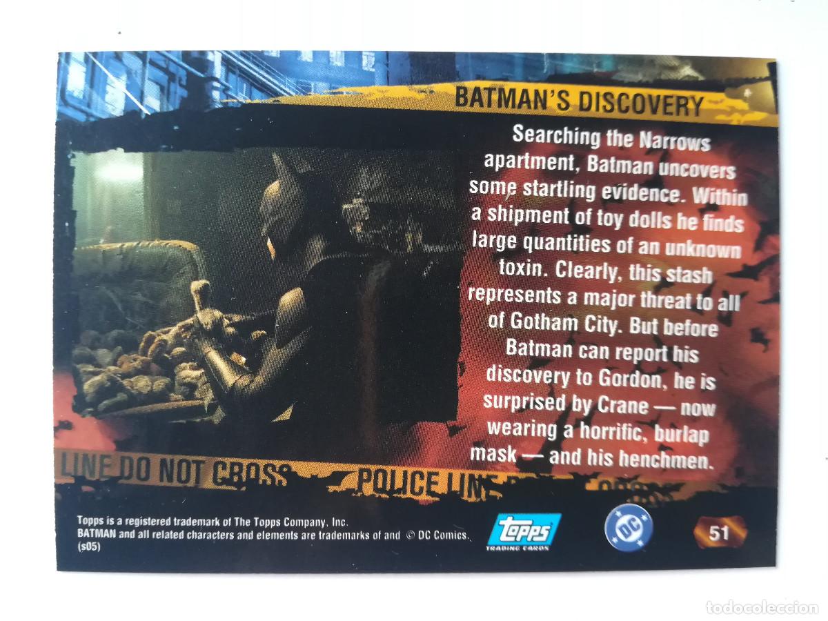 Trading cards: Batman Begins Topps N&ordm; 51. - Foto 2