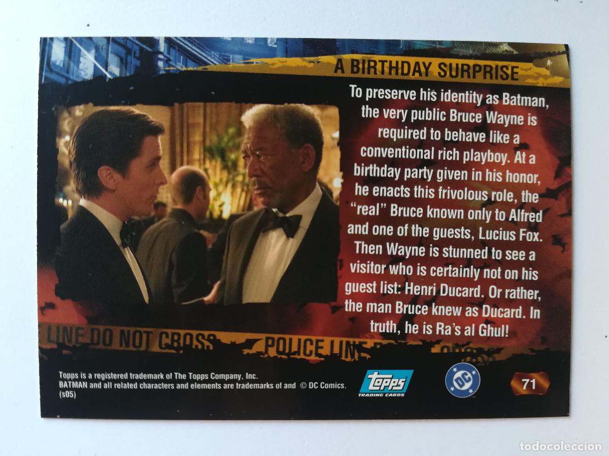 Trading cards: Batman Begins Topps N&ordm; 71. - Foto 2