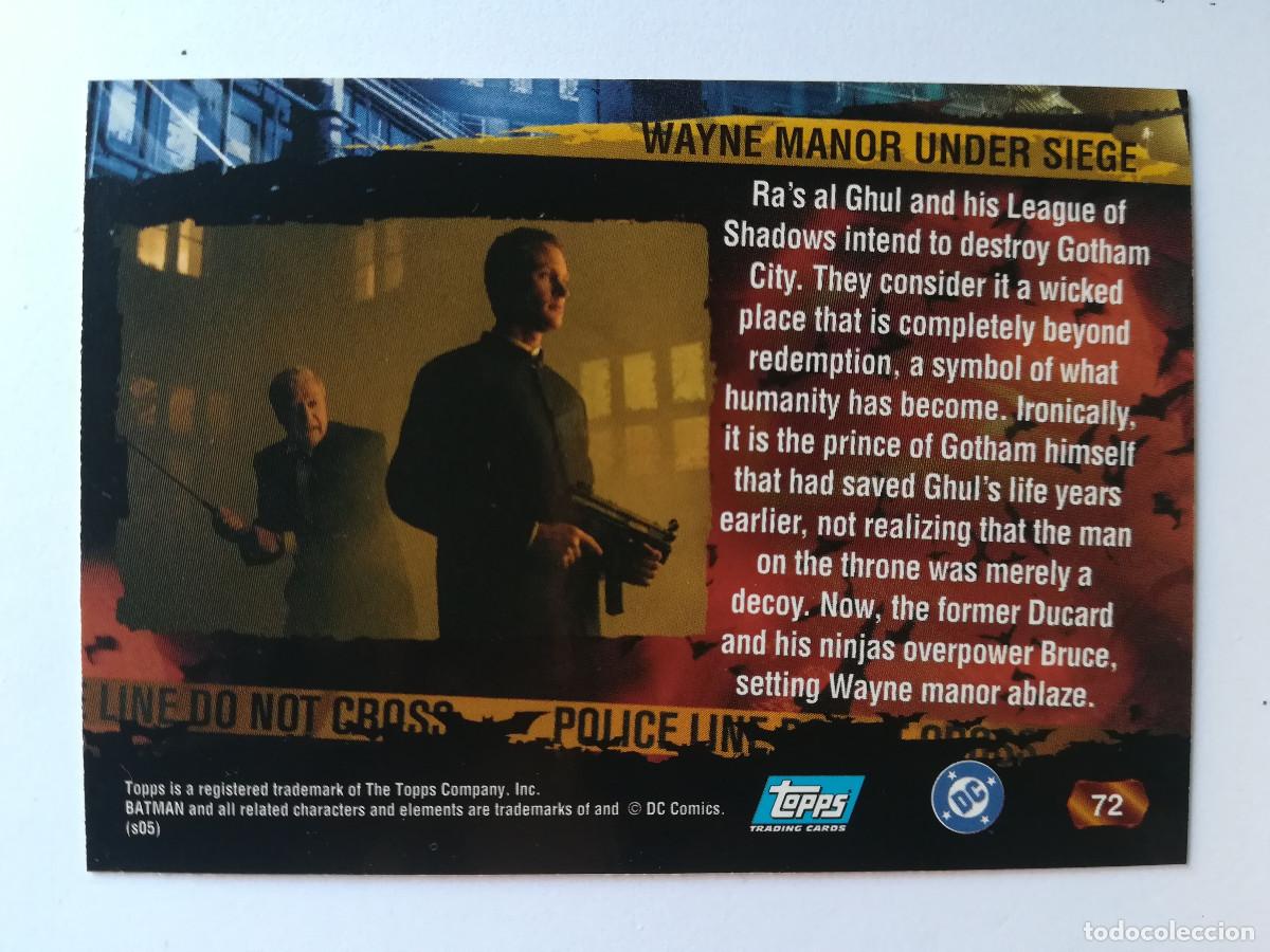 Trading cards: Batman Begins Topps N&ordm; 72. - Foto 2