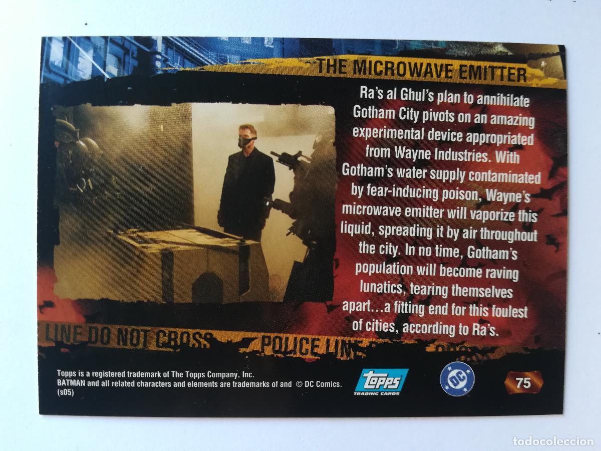 Trading cards: Batman Begins Topps N&ordm; 75. - Foto 2