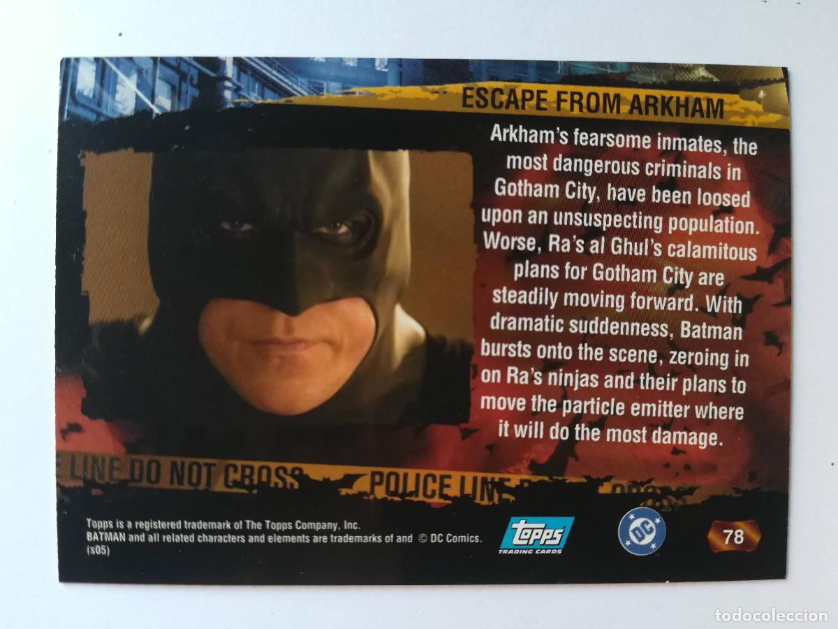 Trading cards: Batman Begins Topps N&ordm; 78. - Foto 2