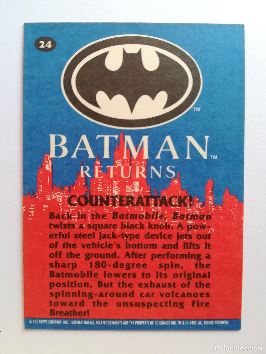 Trading cards: Batman Returns N&ordm; 24. Counterattack!. Topps 1992. - Foto 2