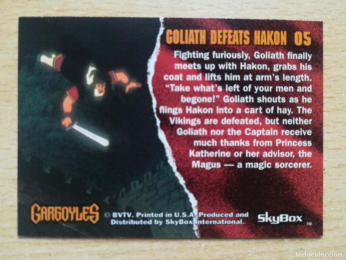 Trading cards: Gargoyles N&ordm; 05. Goliath Defeats Hakon. Skybox. - Foto 2