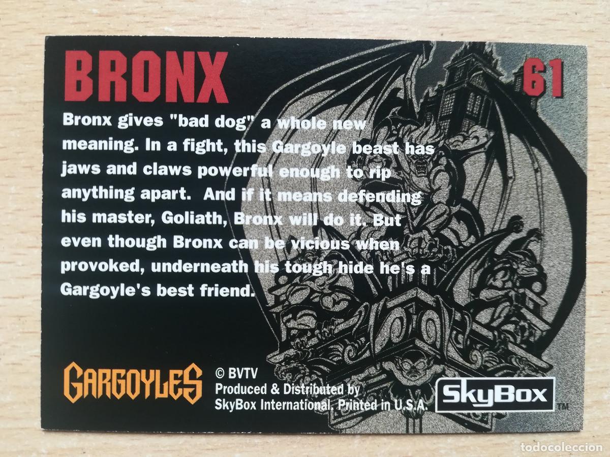 Trading cards: Gargoyles N&ordm; 61. Bronx. Skybox. - Foto 2