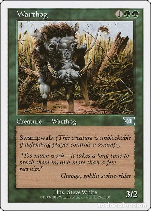 Trading Cards: Carta MTG-Facocero-Sesta Edizione-N.267-ITA-EX- - Magic the Gathering