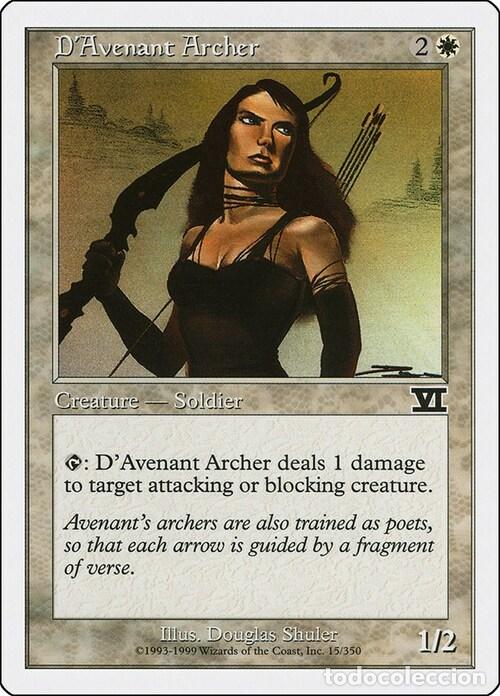 Trading Cards: Carta MTG-Arciere di D'Avenant-Sesta Edizione-N.015-ITA-EX- - Magic the Gathering