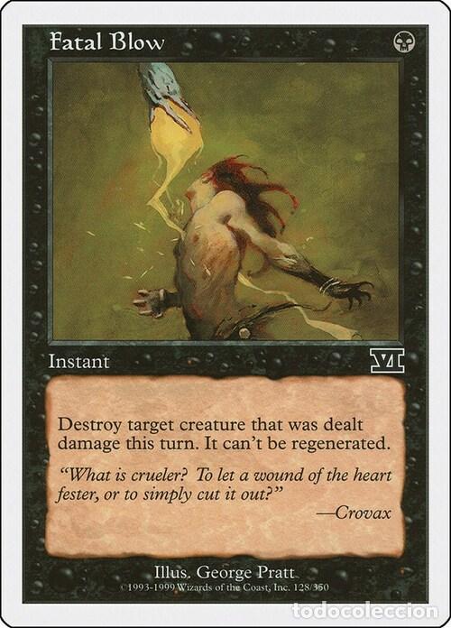 Trading Cards: Carta MTG-Colpo Fatale-Sesta Edizione-N.128-ITA-EX- - Magic the Gathering