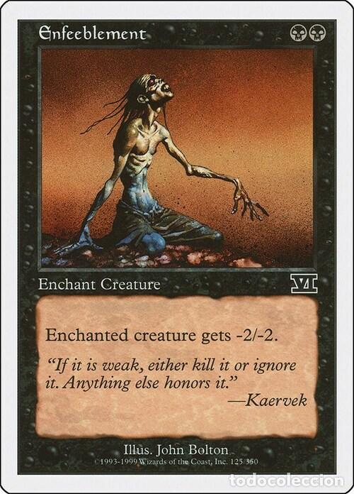 Trading Cards: Carta MTG-Debilitazione-Sesta Edizione-N.125-ITA-EX- - Magic the Gathering