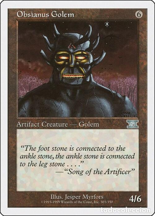Trading Cards: Carta MTG-Golem di Obsiana-Sesta Edizione-N.303-ITA-Poor- - Magic the Gathering