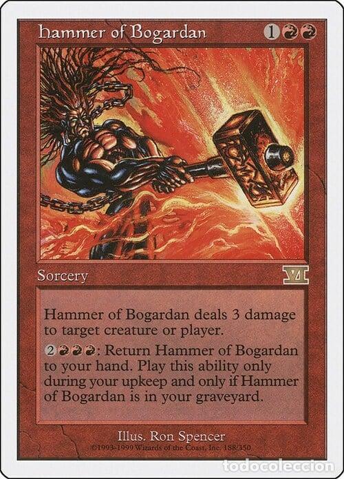 Trading Cards: Carta MTG-Martello di Bogardan-Sesta Edizione-N.188-ITA-Poor- - Magic the Gathering