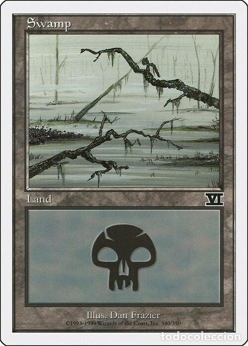 Trading Cards: Carta MTG-Palude (V.2)-Sesta Edizione-N.340-ITA-Played- - Magic the Gathering
