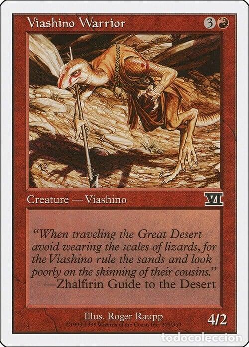 Trading Cards: Carta MTG-Guerriero Viashino-Sesta Edizione-N.213-ITA-EX- - Magic the Gathering
