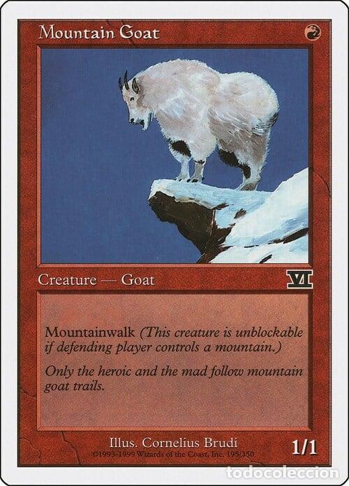 Trading Cards: Carta MTG-Capra di Montagna-Sesta Edizione-N.195-ITA-EX- - Magic the Gathering