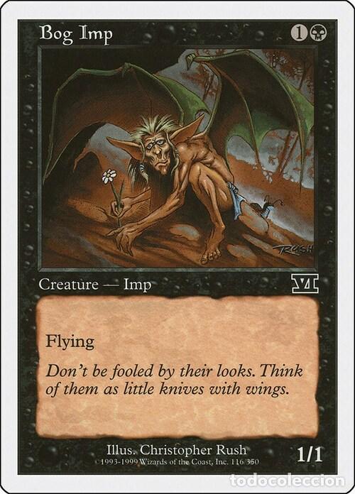 Trading Cards: Carta MTG-Demonietto delle Paludi-Sesta Edizione-N.116-ITA-EX- - Magic the Gathering