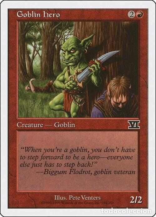 Trading Cards: Carta MTG-Eroe Goblin-Sesta Edizione-N.184-ITA-EX- - Magic the Gathering