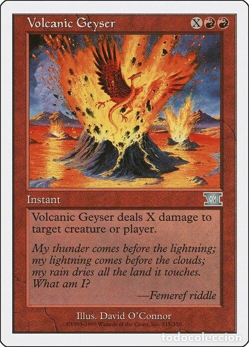 Trading Cards: Carta MTG-Geyser Vulcanico-Sesta Edizione-N.215-ITA-EX- - Magic the Gathering