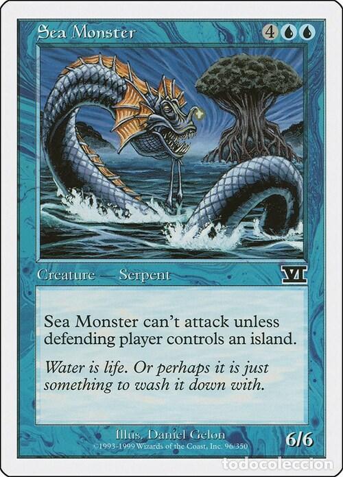 Trading Cards: Carta MTG-Mostro Marino-Sesta Edizione-N.096-ITA-EX- - Magic the Gathering