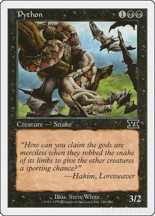 Trading Cards: Carta MTG-Pitone-Sesta Edizione-N.150-ITA-EX- - Magic the Gathering