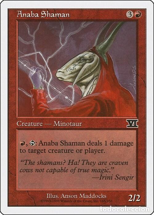 Trading Cards: Carta MTG-Sciamano di Anaba-Sesta Edizione-N.165-ITA-EX- - Magic the Gathering