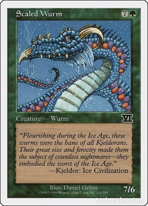 Trading Cards: Carta MTG-Wurm Squamato-Sesta Edizione-N.251-ITA-EX- - Magic the Gathering