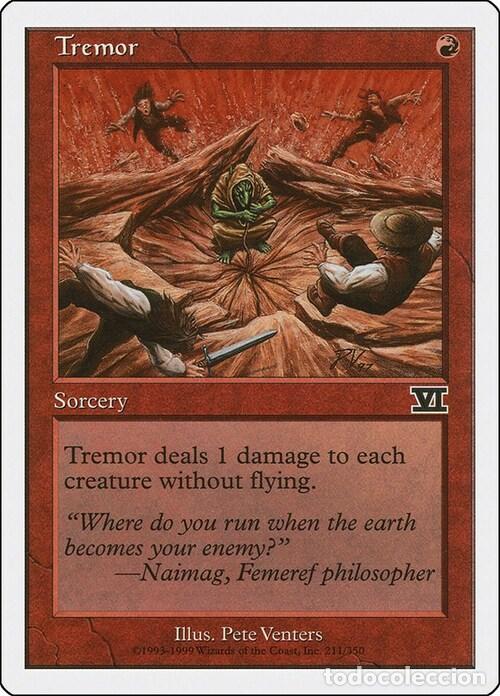Trading Cards: Carta MTG-Tremore-Sesta Edizione-N.211-ITA-EX- - Magic the Gathering