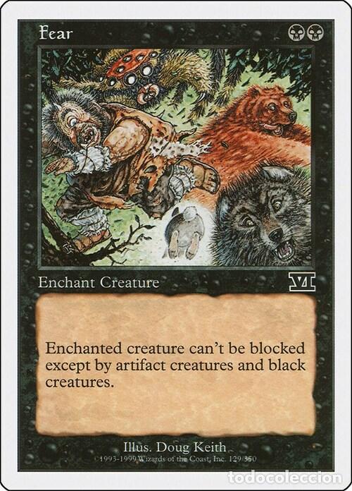 Trading Cards: Carta MTG-Paura-Sesta Edizione-N.129-ITA-EX- - Magic the Gathering