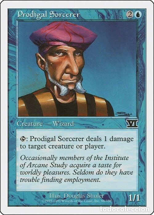 Trading Cards: Carta MTG-Stregone Errante-Sesta Edizione-N.088-ITA-Good- - Magic the Gathering