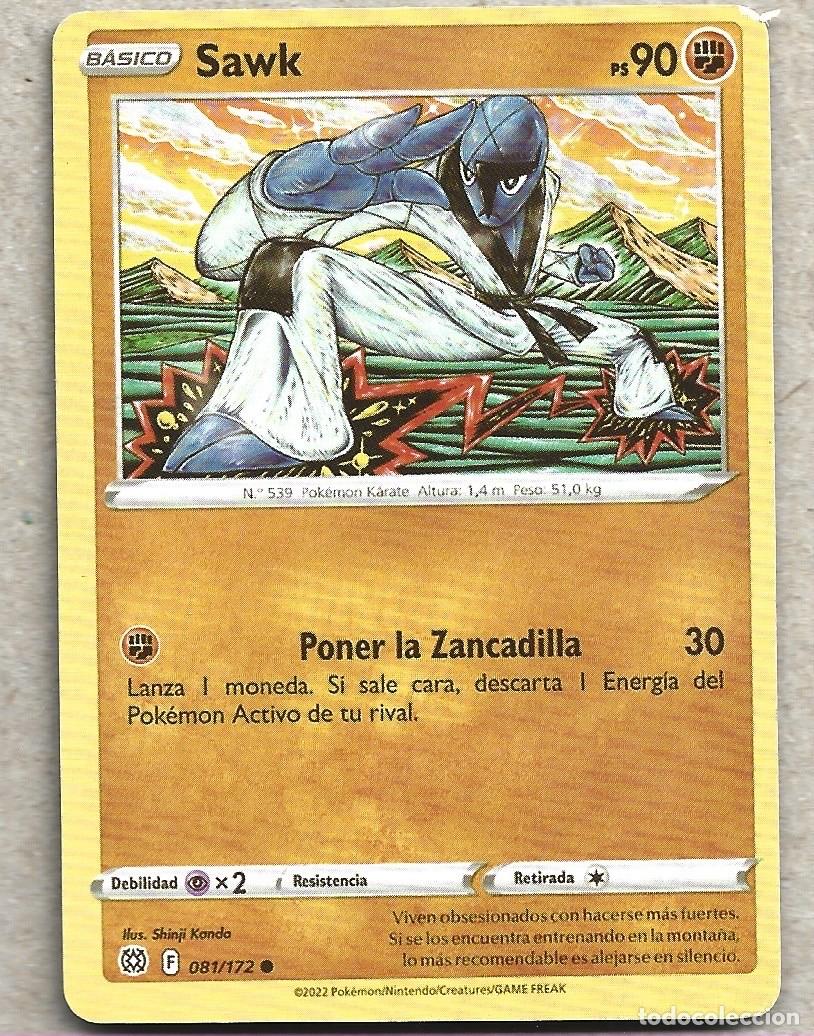 Trading cards: CROMOS DE POK&Eacute;MON B&Aacute;SICO SAWK PS 90 DEL A&Ntilde;O 2022 - Foto 1