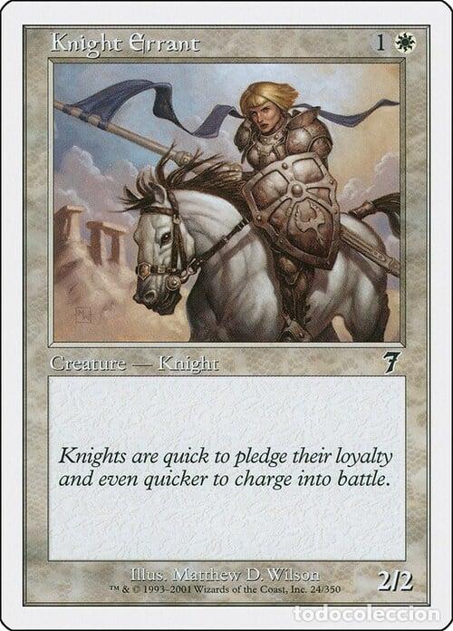 Trading Cards: Carta MTG-Cavaliere Ramingo-Settima Edizione-N.024-ITA-Poor- - Magic the Gathering