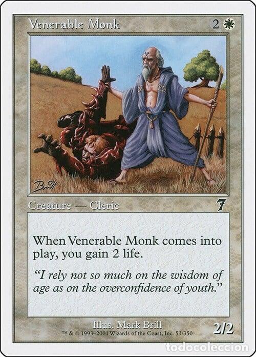 Trading Cards: Carta MTG-Monaco Venerabile-Settima Edizione-N.053-ITA-EX- - Magic the Gathering