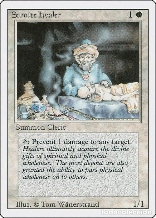 Trading Cards: Carta MTG-Samite Healer-Revised-N.038-EN-Good- - Magic the Gathering