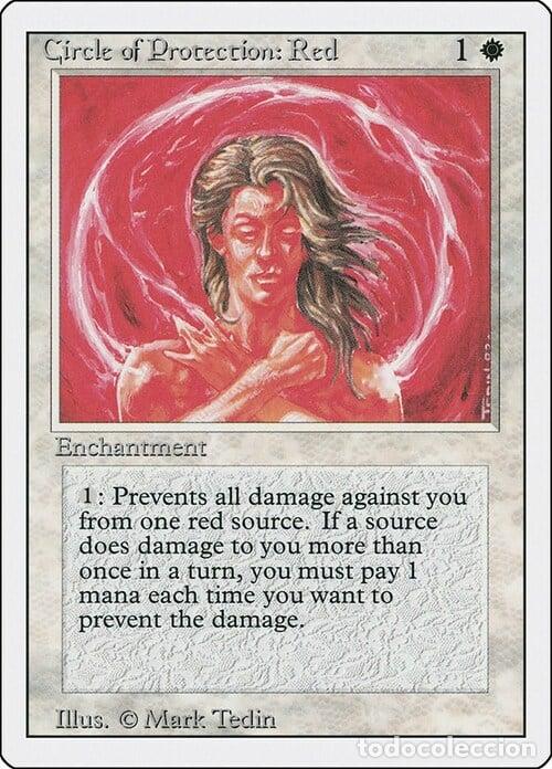 Trading Cards: Carta MTG-Circle of Protection: Red -Revised-N.012-EN-Good- - Magic the Gathering