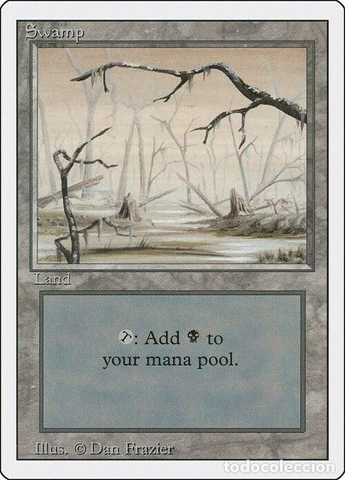 Trading Cards: Carta MTG-Swamp (V.2)-Revised-N.299-EN-EX- - Magic the Gathering