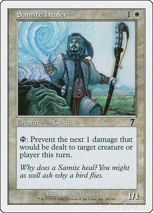 Trading Cards: Carta MTG-Guaritore Bianco-Settima Edizione-N.038-ITA-Good- - Magic the Gathering
