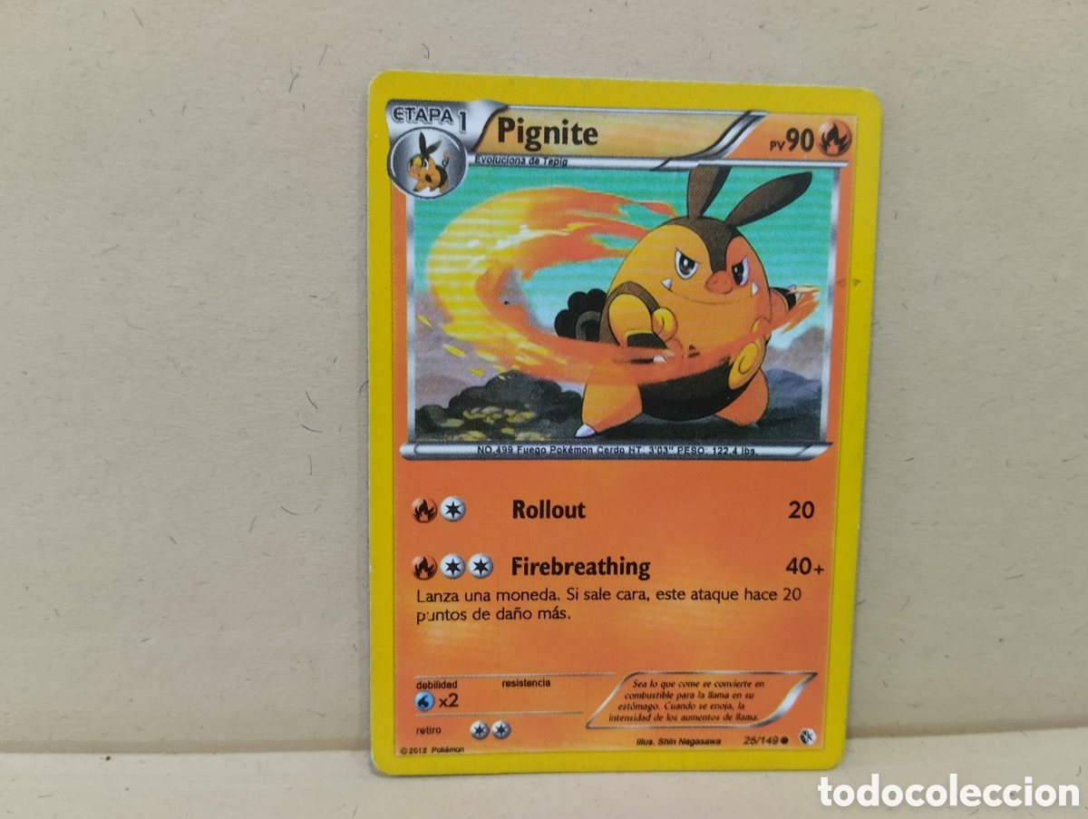 Trading cards: CARTA POK&Eacute;MON PIGNITE 2012 - Foto 1