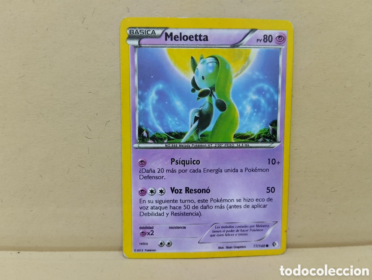 Trading cards: CARTA POK&Eacute;MON MELOETTA 2012 - Foto 1