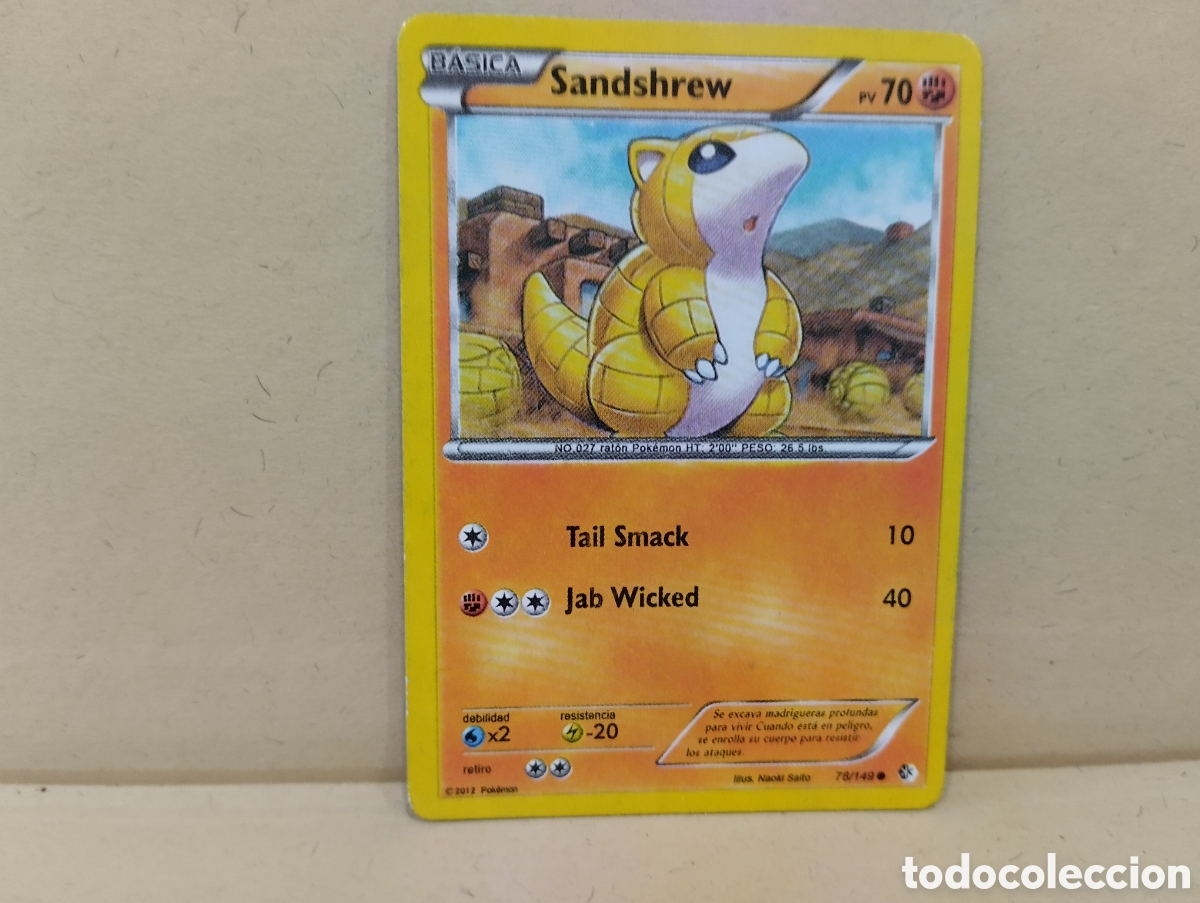Trading cards: CARTA POKEMON SANDSHREW 2012 - Foto 1