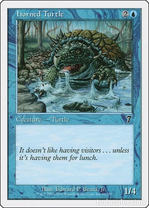 Trading Cards: Carta MTG-Tartaruga Cornuta-Settima Edizione-N.081-CHINA-S-EX- - Magic the Gathering