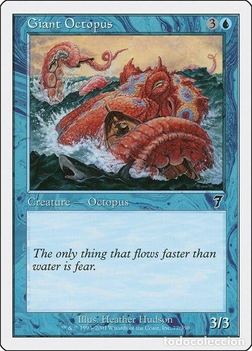 Trading Cards: Carta MTG-Piovra Gigante-Settima Edizione-N.100-ITA-Played- - Magic the Gathering