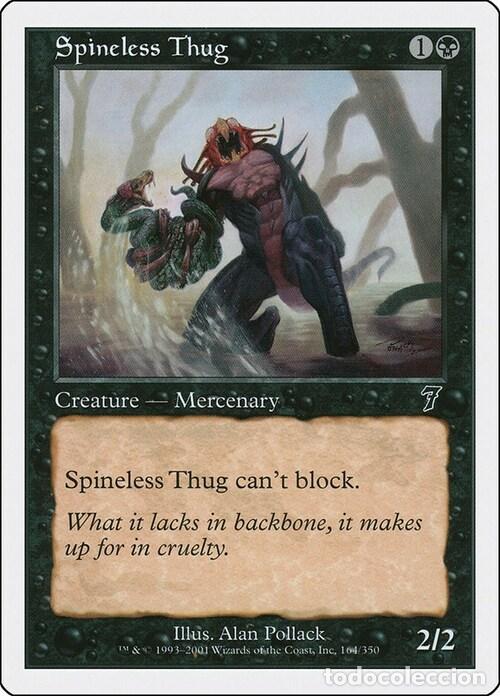 Trading Cards: Carta MTG-Thug Codardo-Settima Edizione-N.127-ITA-Good- - Magic the Gathering