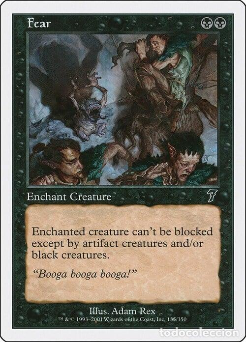 Trading Cards: Carta MTG-Paura-Settima Edizione-N.164-ITA-EX- - Magic the Gathering