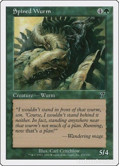 Trading Cards: Carta MTG-Wurm Spinato-Settima Edizione-N.271-ITA-LP- - Magic the Gathering
