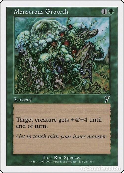 Trading Cards: Carta MTG-Crescita Mostruosa-Settima Edizione-N.262-ITA-LP- - Magic the Gathering