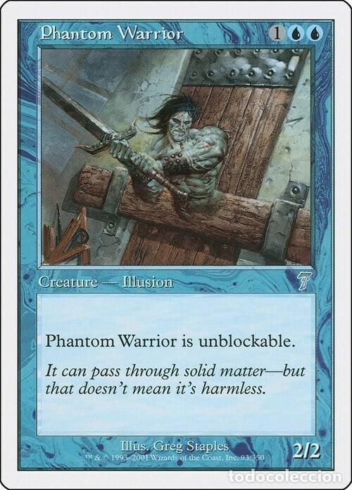 Trading Cards: Carta MTG-Guerriero Fantasma-Settima Edizione-N.065-ITA-Played- - Magic the Gathering