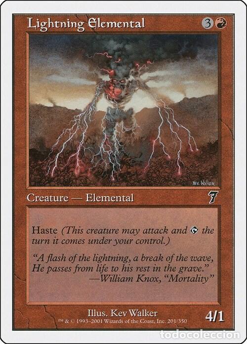 Trading Cards: Carta MTG-Elementale dei Fulmini-Settima Edizione-N.193-ITA-Poor- - Magic the Gathering