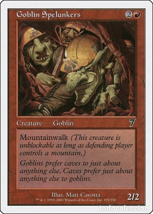 Trading Cards: Carta MTG-Goblin Speleologi-Settima Edizione-N.192-ITA-Poor- - Magic the Gathering