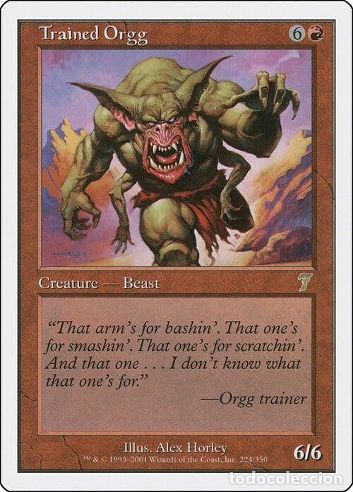Trading Cards: Carta MTG-Orgg Addestrato-Settima Edizione-N.207-ITA-Poor- - Magic the Gathering