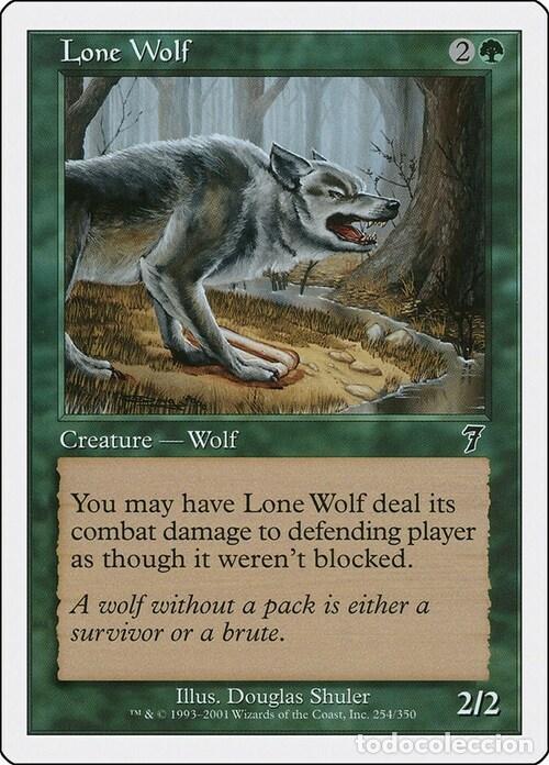 Trading Cards: Carta MTG-Lupo Solitario-Settima Edizione-N.233-ITA-Good- - Magic the Gathering