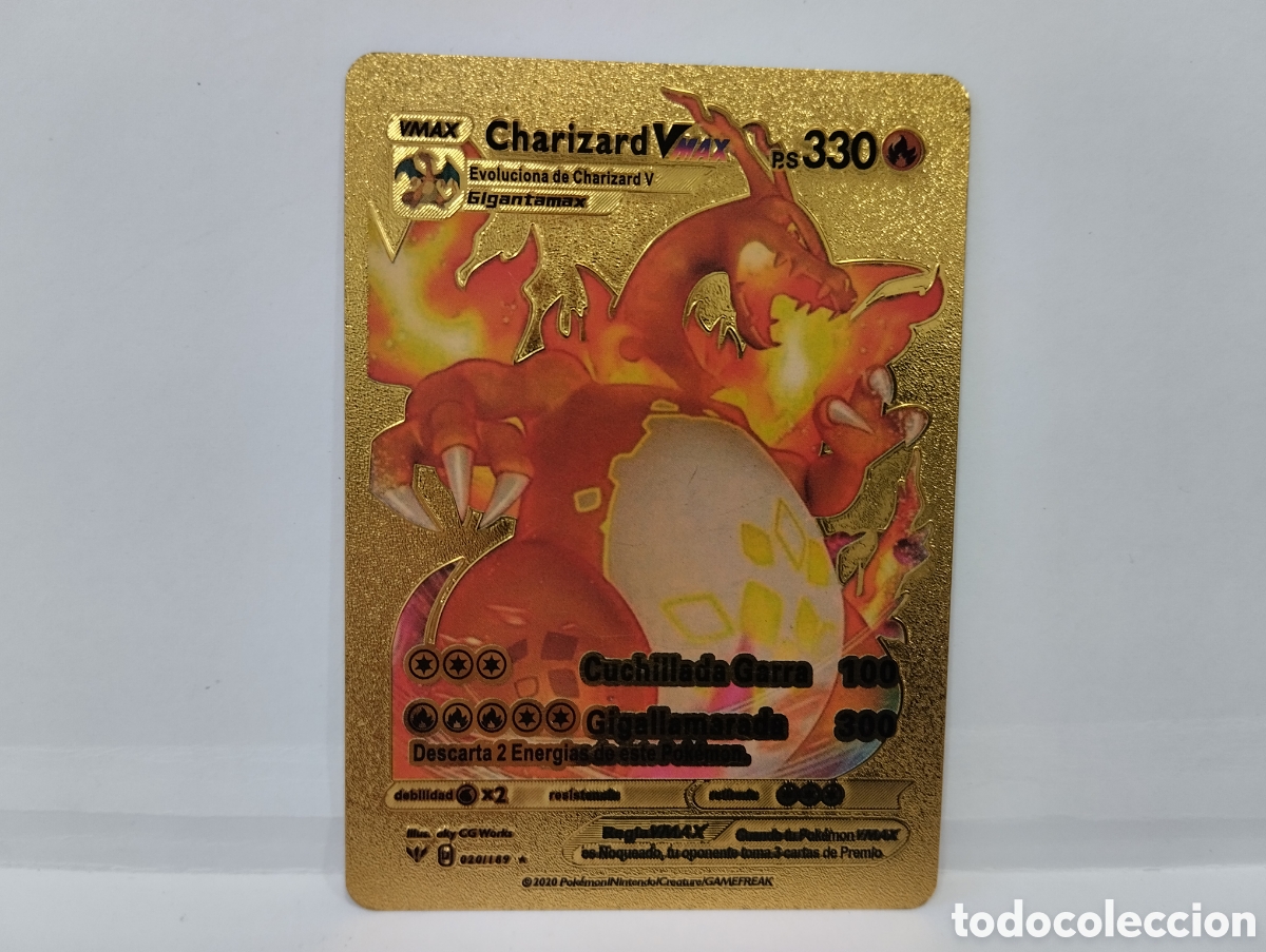 Trading cards: CARTA POKEMON ORO CHARIZARD VMAX330 2020 - Foto 1
