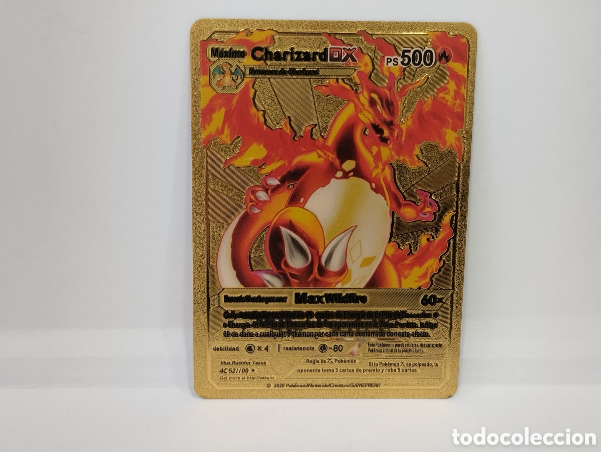 carta oro pokemon charizard dx ps500 2020 - Buy Antique trading cards on  todocoleccion